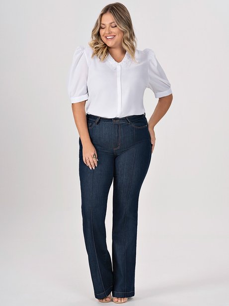 Calça Jeans Flare Plus Size Eloine
