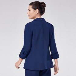 blazer marinho com martingale tifani