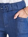 calca jeans flare cintura media com cinto eudora