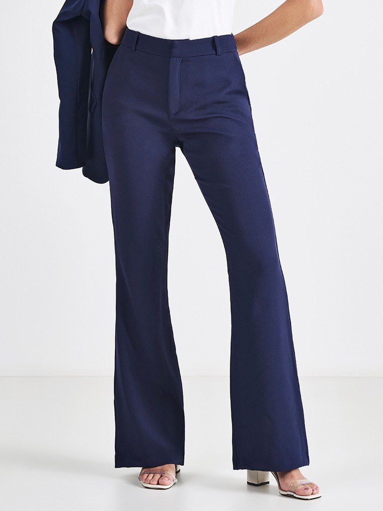 Raffer CalÃ§a Social Preta Flare Plus Size CalÃ§a E Blusa Social