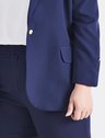 blazer feminino de alfaiataria plus size marinho com martingale tifani detalhe
