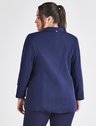 blazer feminino de alfaiataria size marinho com martingale tifani costas