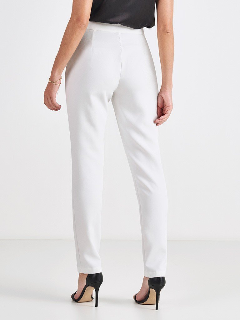 calca de alfaiataria off white edna costas