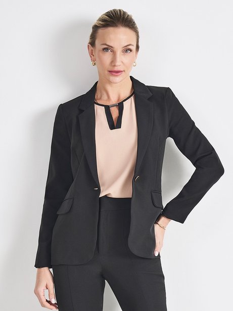 Blazer Botão Único Preto Cilene