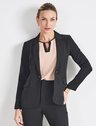 blazer preto botao unico cilene vitrine