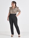 camisa animal print plus size manga curta erleia vitrine look inteiro