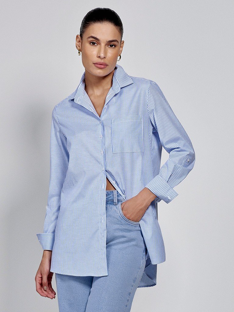 camisa alongada selena capa