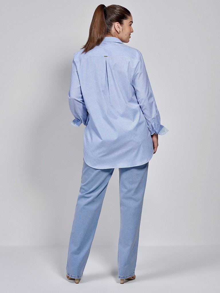 camisa alongada selena costas plus