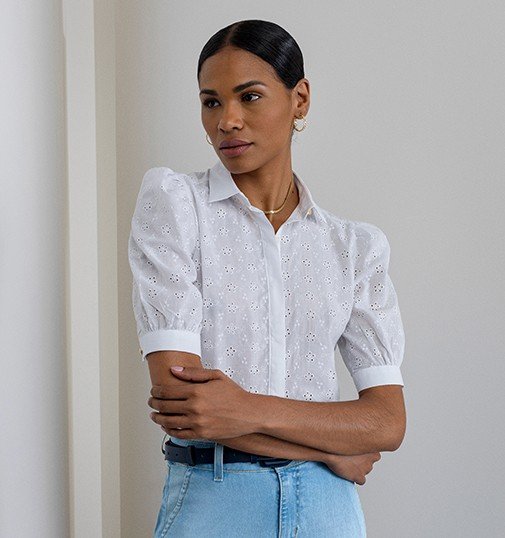 Camisa listrada com calça Pantacourt