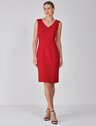 Vestido Tubinho de Alfaiataria Vermelho Aveda