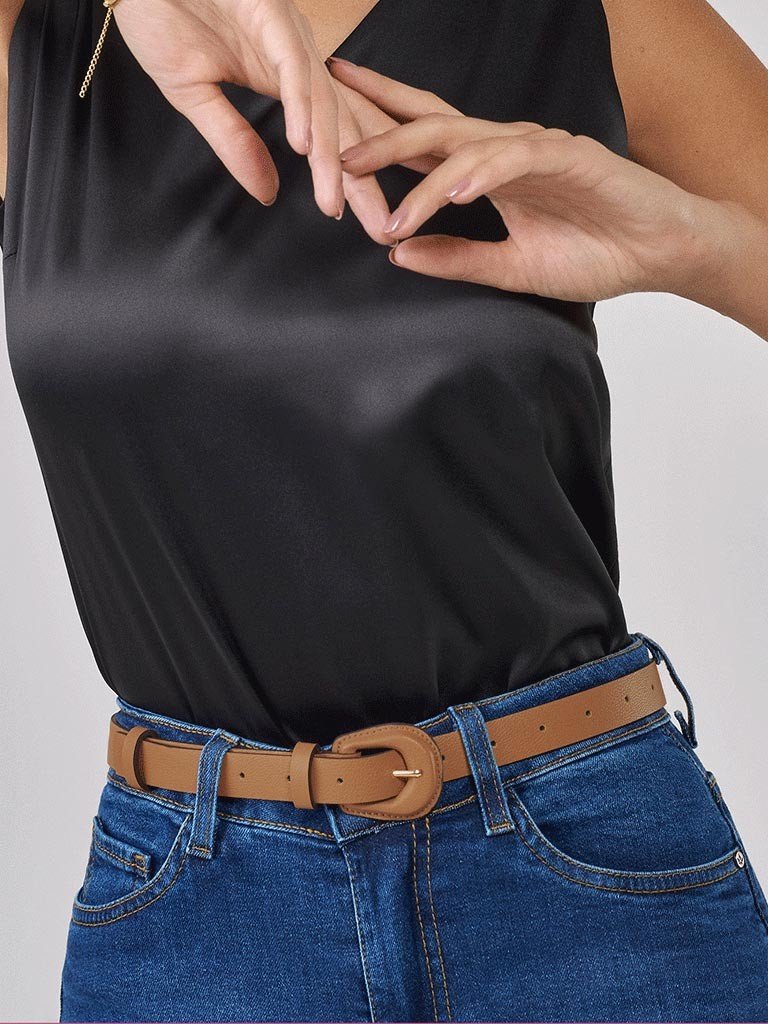 cinto camel feminino jaine model