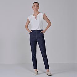 calca reta jeans jamile detalhes pequeno