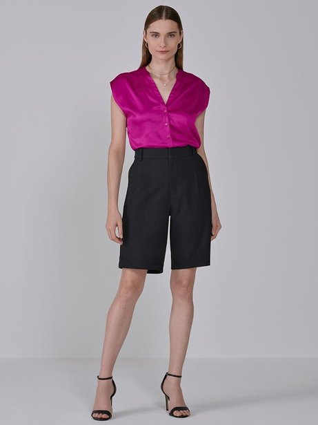 Bermuda de Alfaiataria Preta Lucy