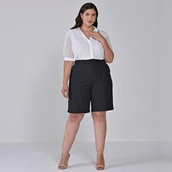 bermuda lucy plus size tecido pequeno