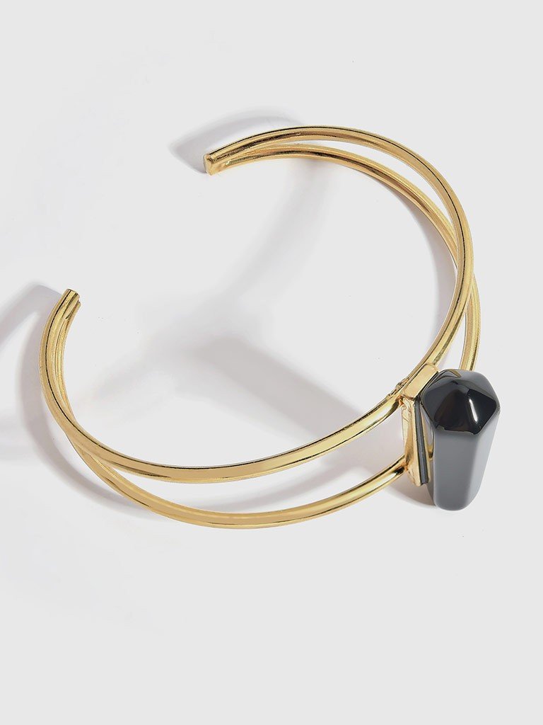 bracelete agata negra detalhes cima