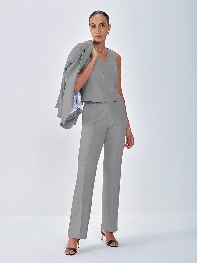 calca reta alfaiataria nervura regi frente