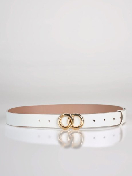 Cinto Off White com Argola Dupla Cristina