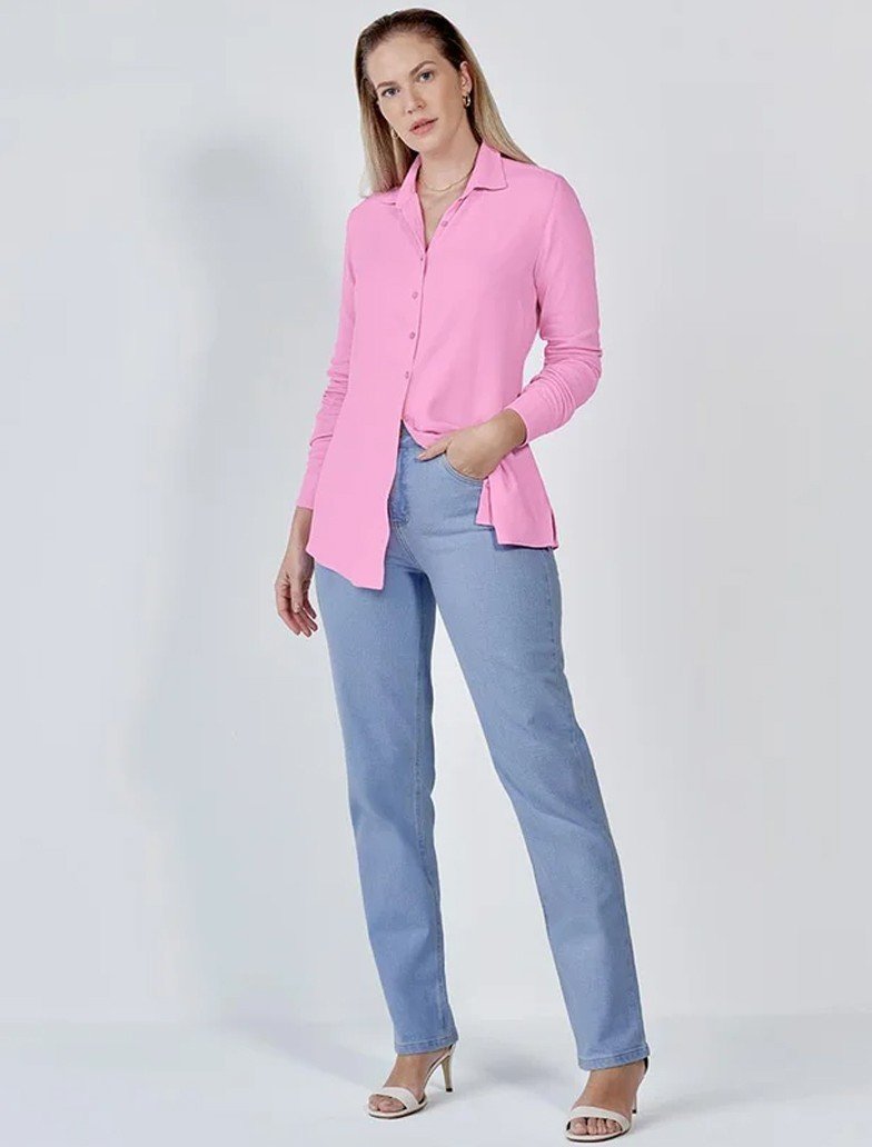 Camisa listrada com calça Pantacourt Camisa listrada com calça Pantacourt