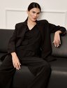 blazer preto botao unico liana look