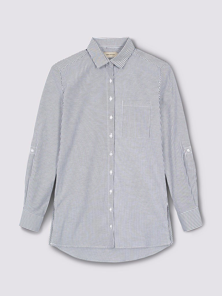 camisa alongada listrada bia still