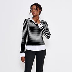 camisa sueter listrada benicia descricao