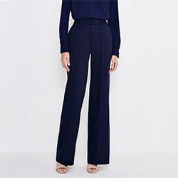 calca marinho wide leg pequeno