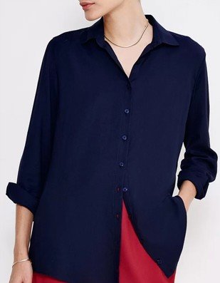 camisa sobreposta com amarracao vestido preto