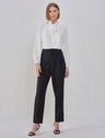 blusa off white gola laco frente