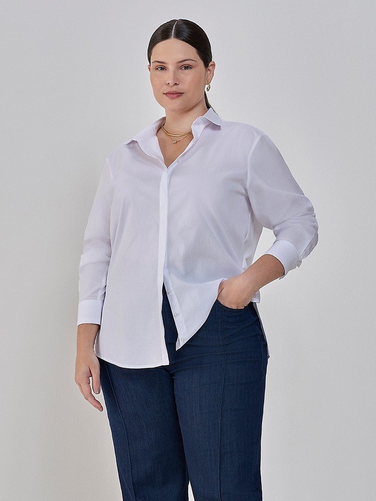 camisa comfy branca darlene plus capa