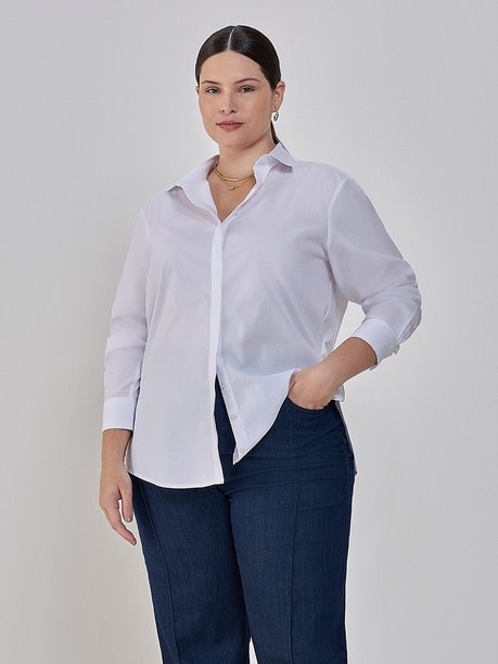 camisa comfy branca darlene plus capa