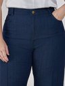 calca wide leg jeans damaris plus detalhes