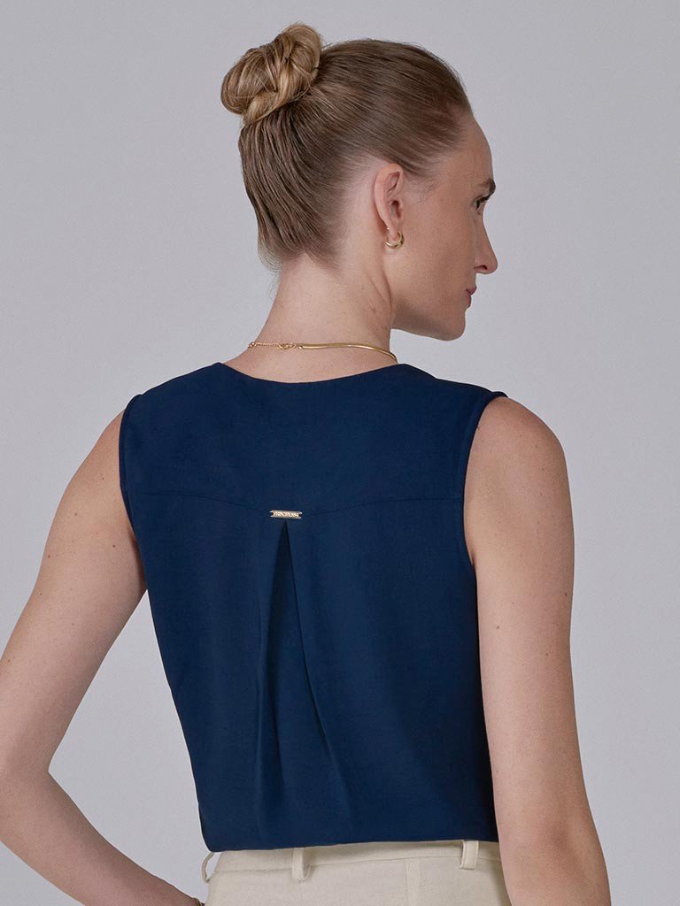 blusa marinho josiela costas detalhe