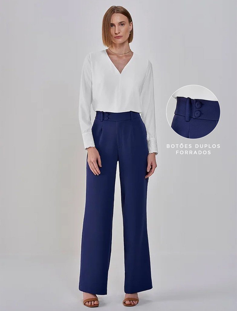 look natural com camisa amarrada calca amarelo