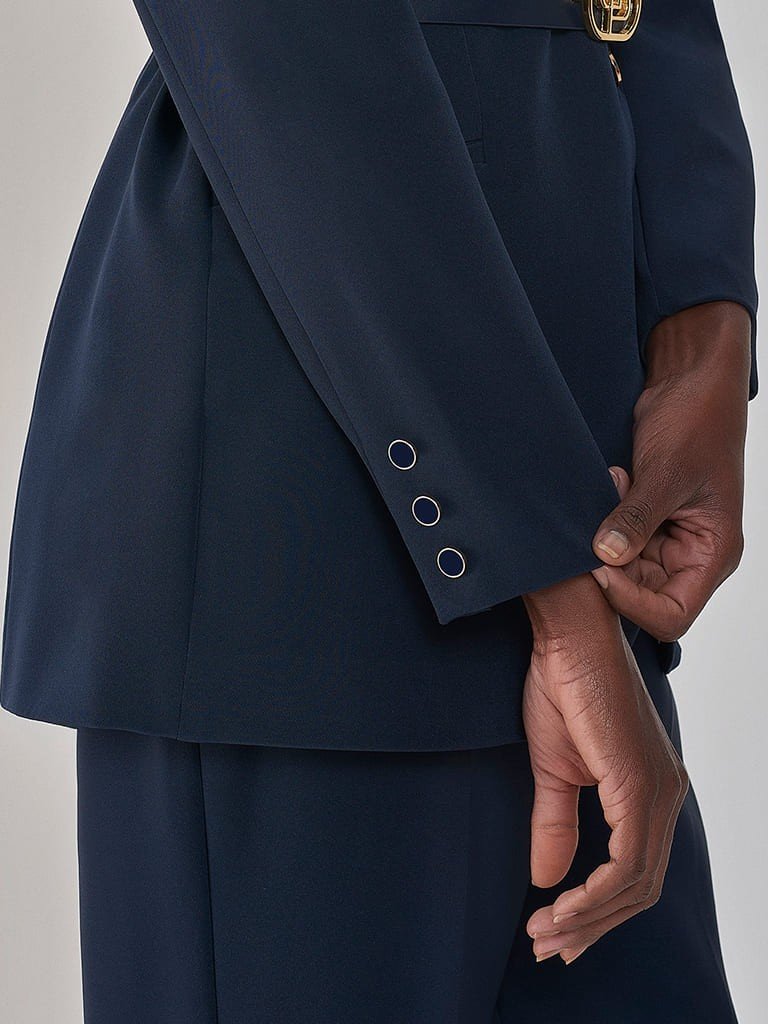 blazer marinho botao unico edelmira botao