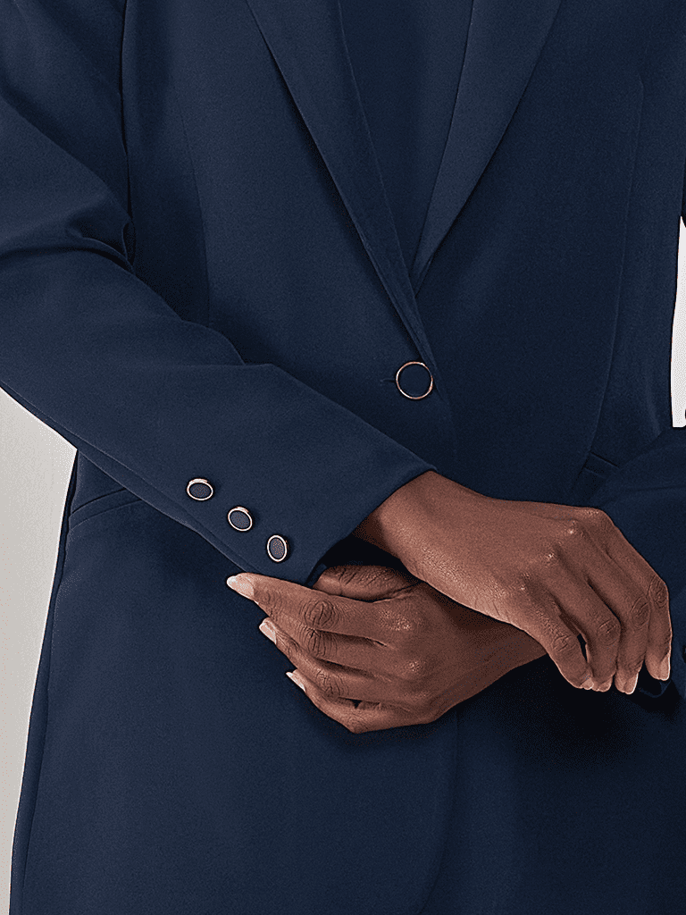 blazer marinho botao unico edelmira detalhe
