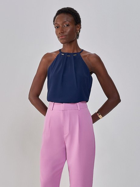 Regata Com Detalhe Dourado na Gola Francis