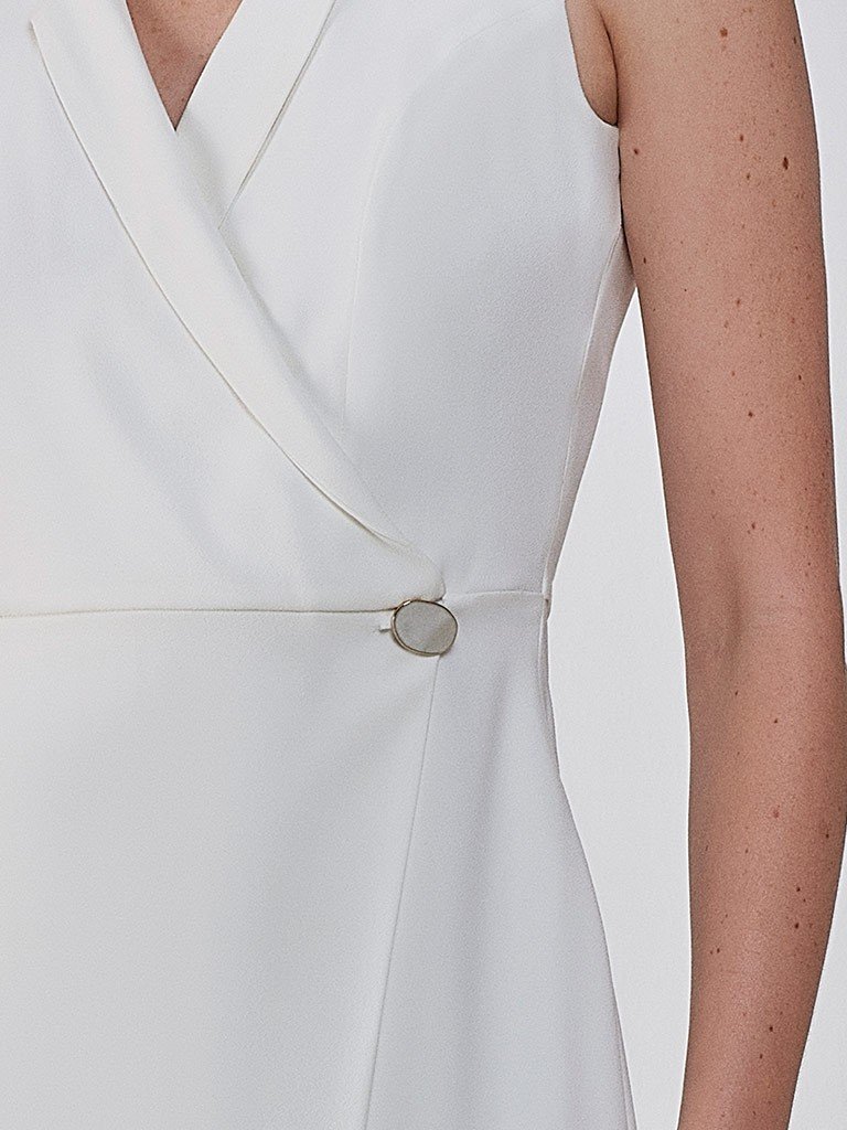 vestido blazer of white isadora botao