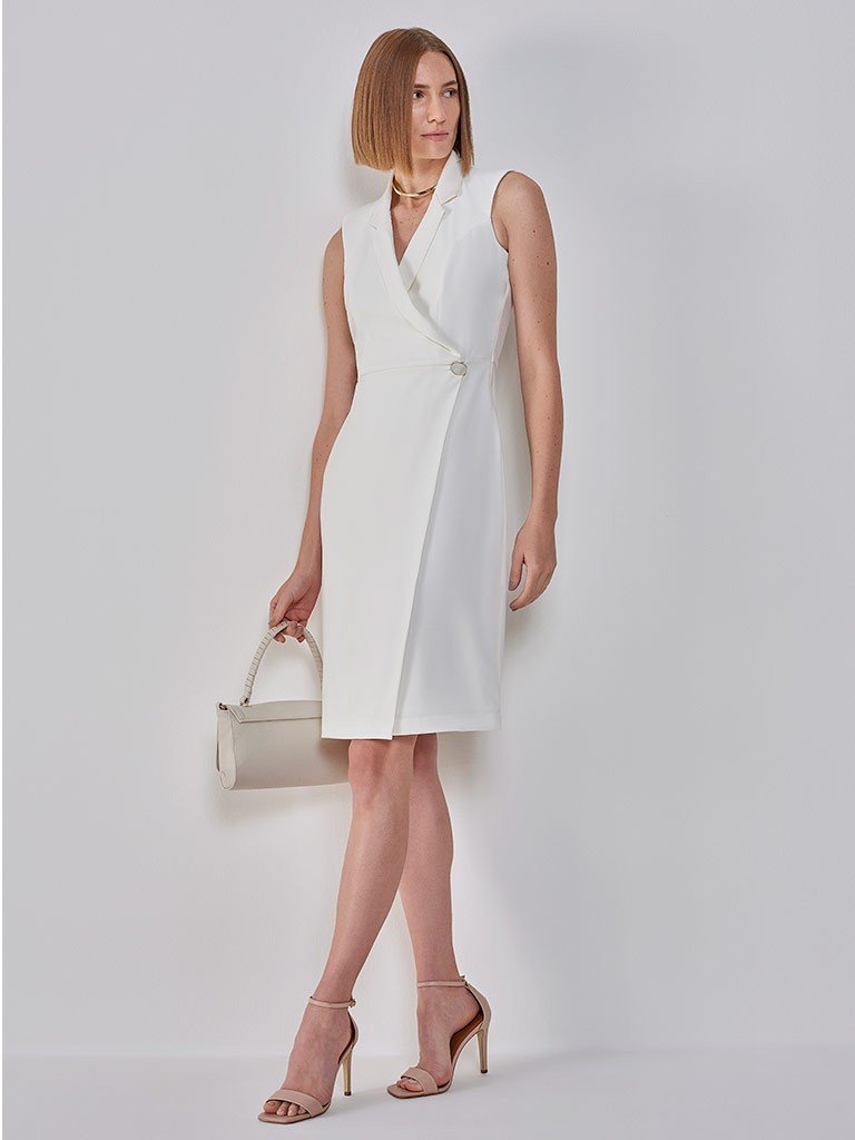 vestido blazer of white isadora capa