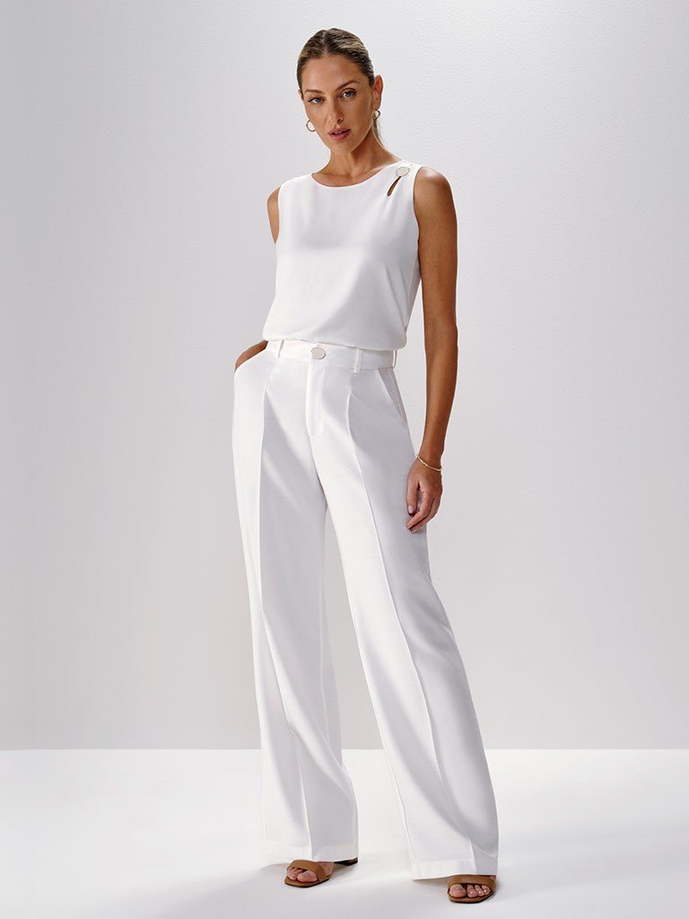 regata off white botao organico look