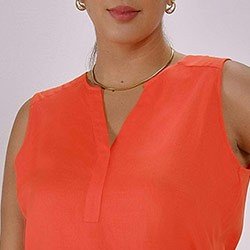 regata laranja decote v plus capapq