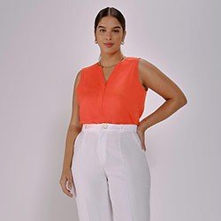 regata laranja decote v plus frentepq