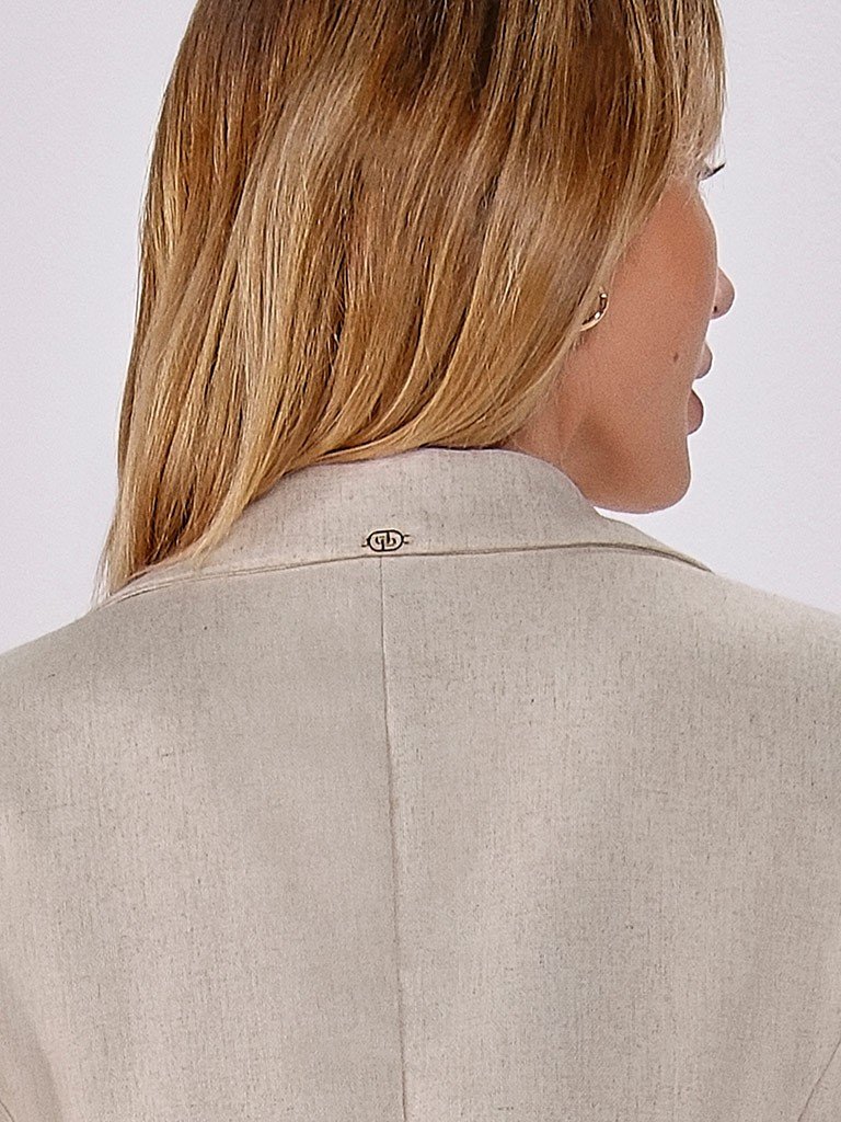 blazer linho cru placa
