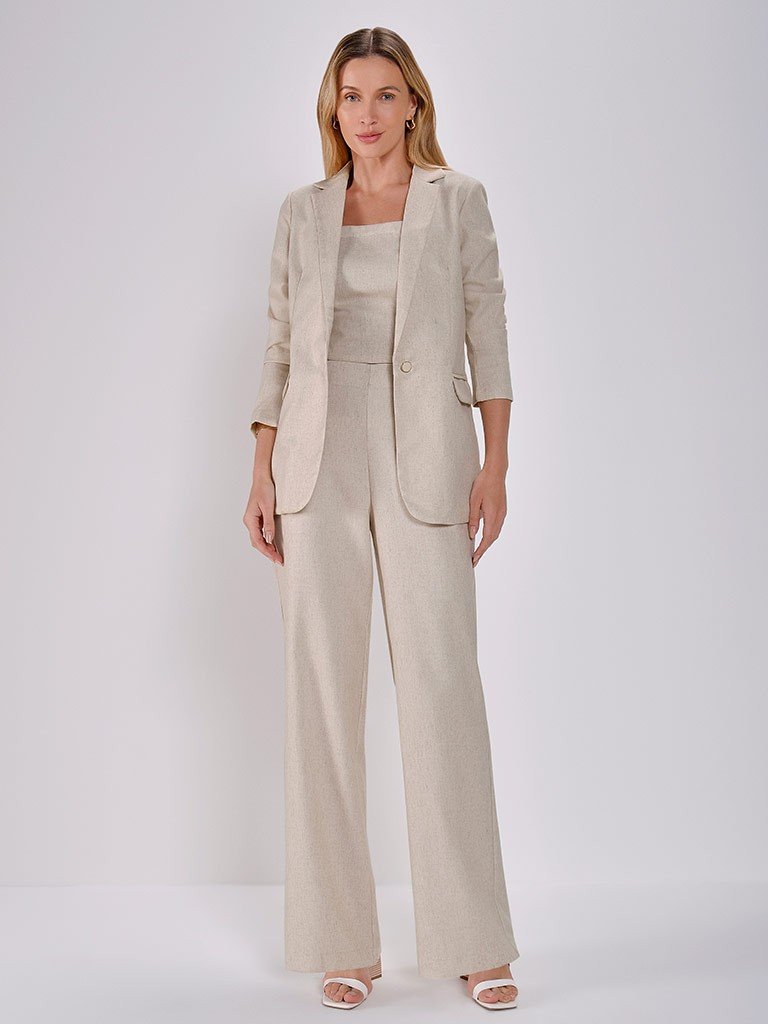 calca linho cru look