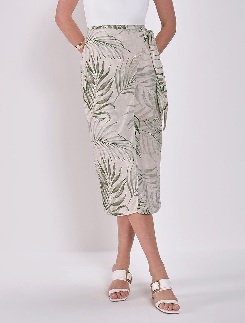 saia floral pareo viscose