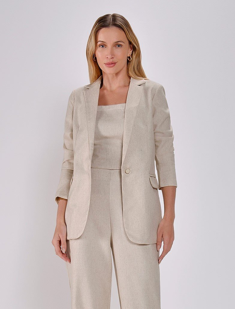 blazer linho cor crua