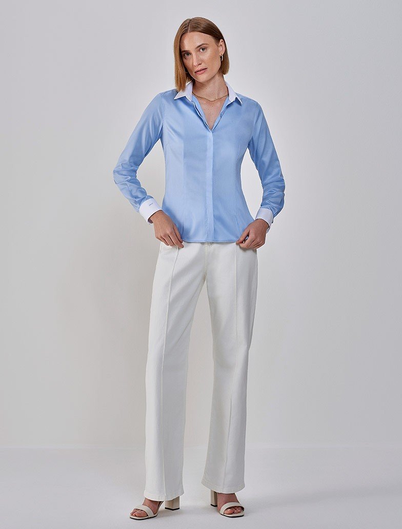 camisa azul personalizada blog