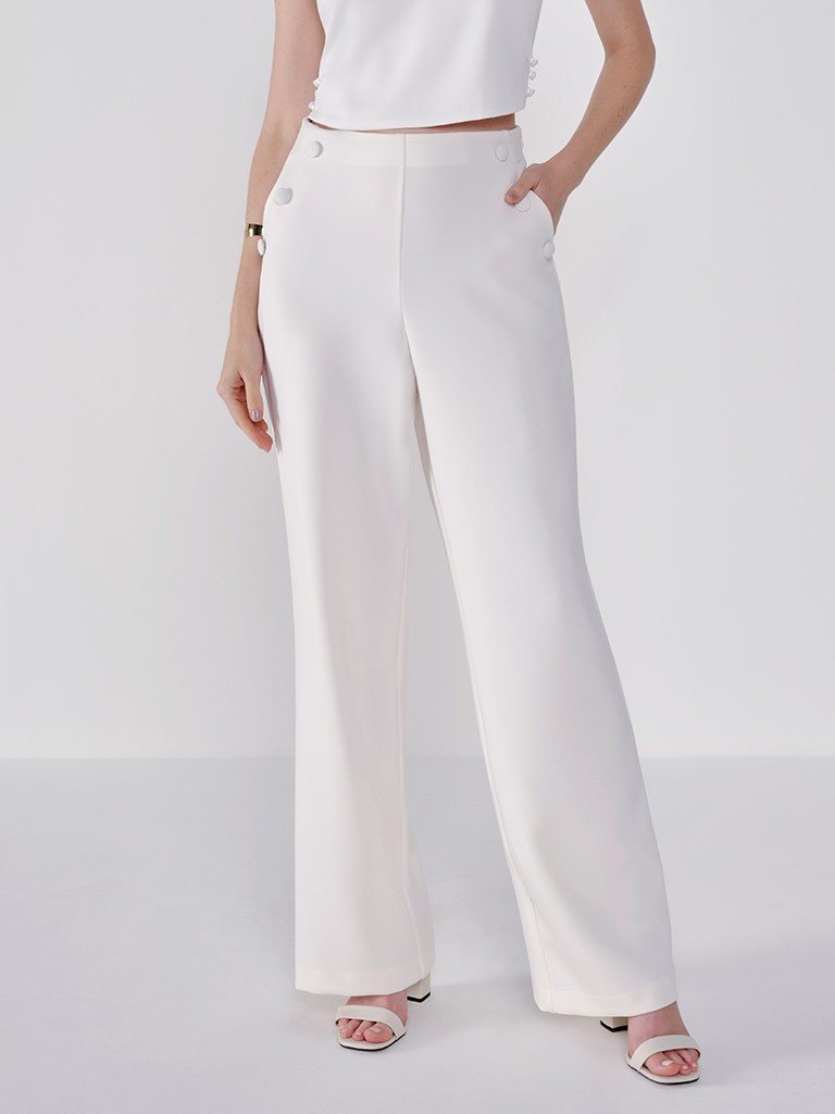 calca off white botao forrado capa
