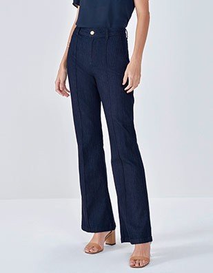 calca jeans flare azul blog
