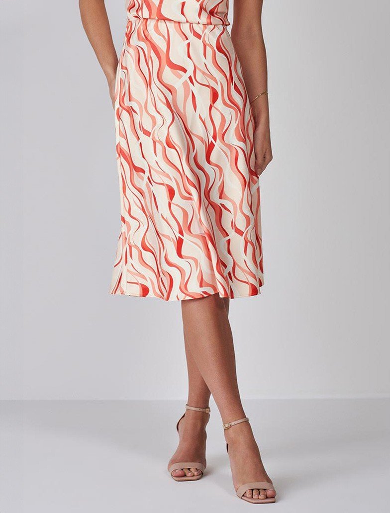 saia estampada retro laranja giselia capa