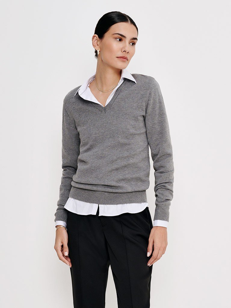 sueter mescla decote v zuleide capa